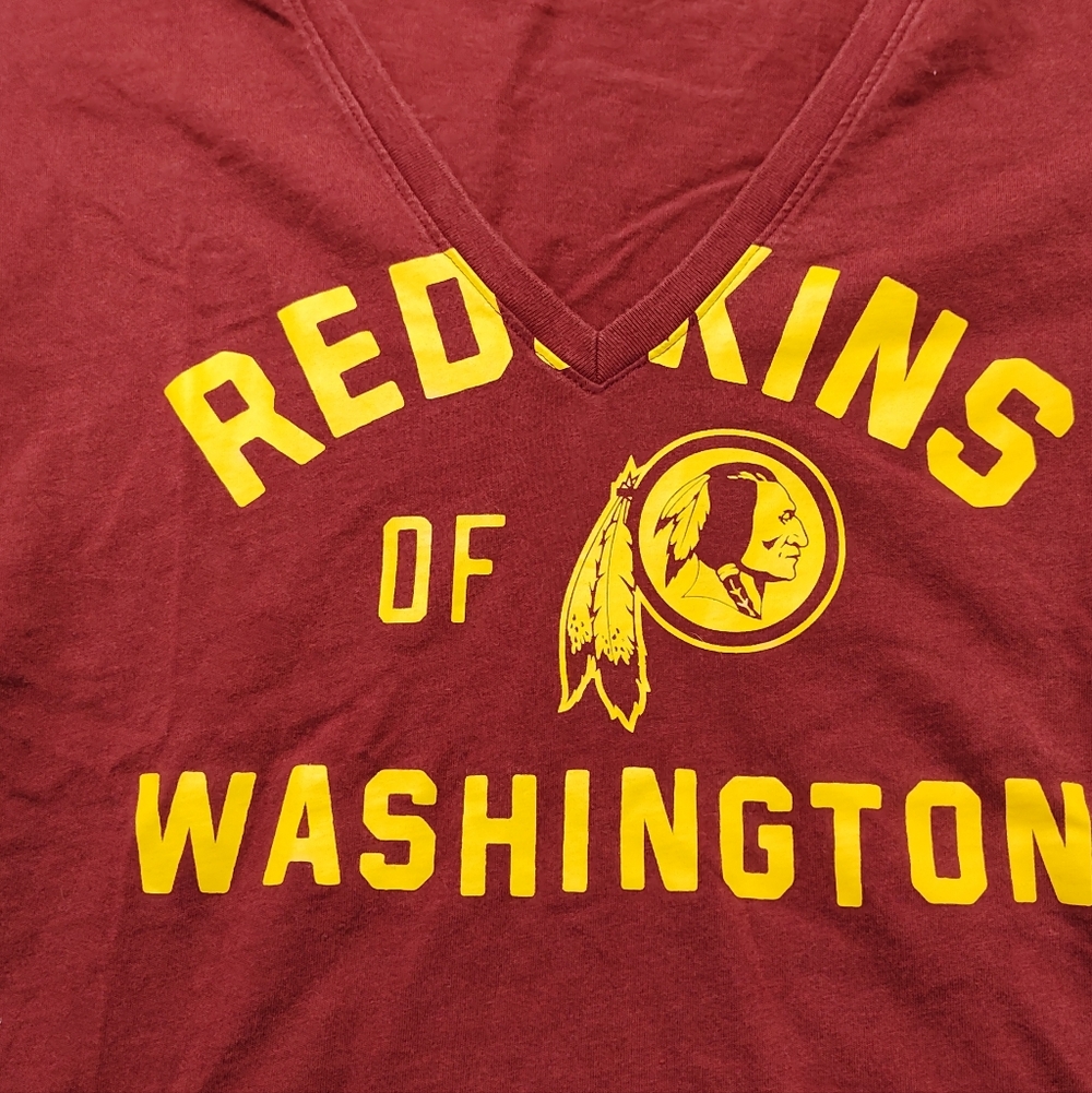 Washington Redskins Women's Medium V Neck Short Sleeve T-shirt, Nike Official - Picture 3 of 10